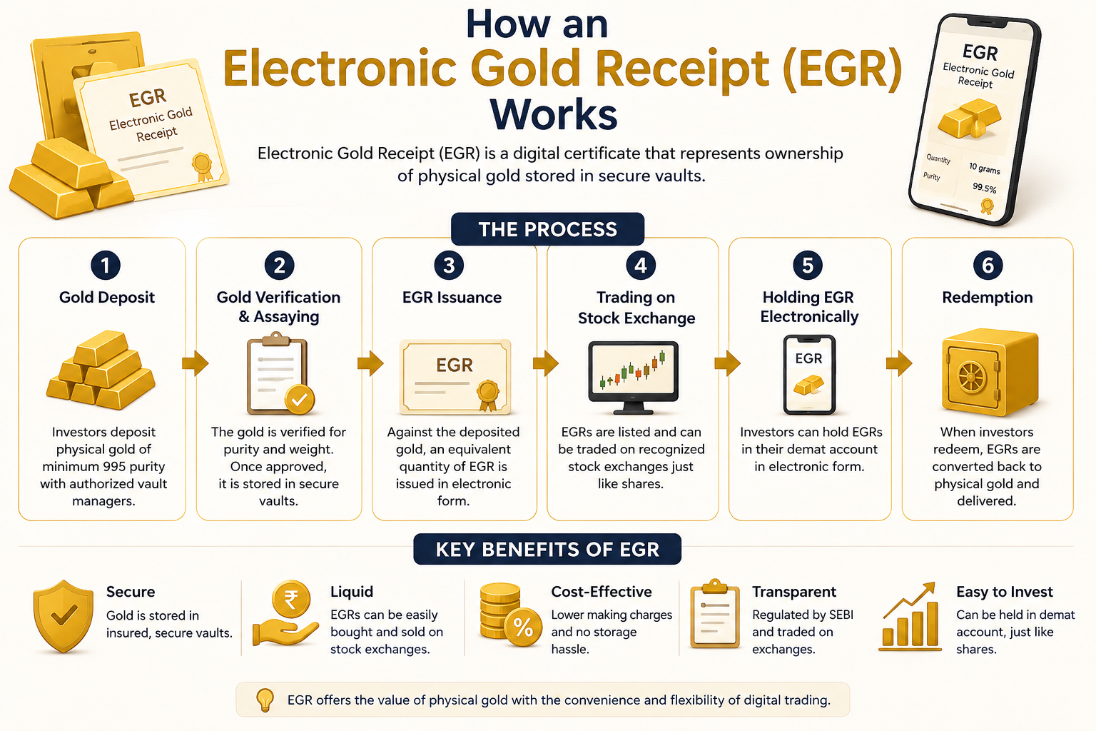Concept of Electronic Gold Receipt (EGR) and Digital Gold Investing